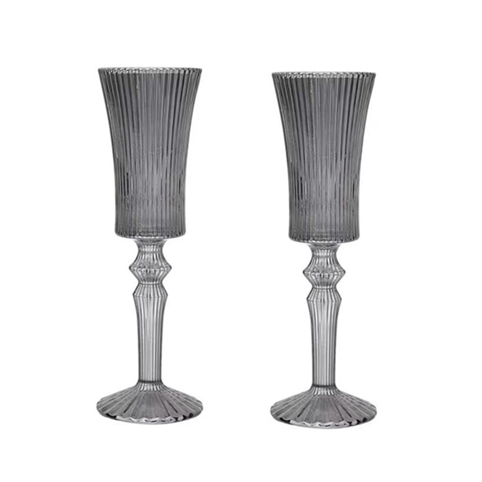 Verres à champagne verticaux pour éviter la perte de bulles en fête | Gris