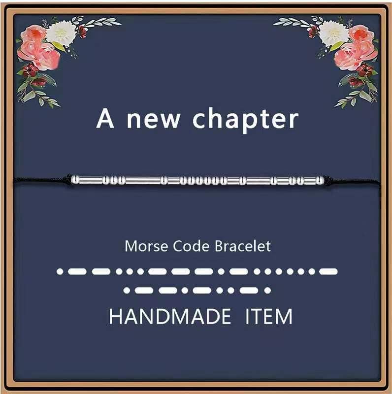 Image of morniface Morse Code Bracelets for Women, Inspirational Gifts Jewelry Girls Birthday Graduation Gifts for Her Best Friends
