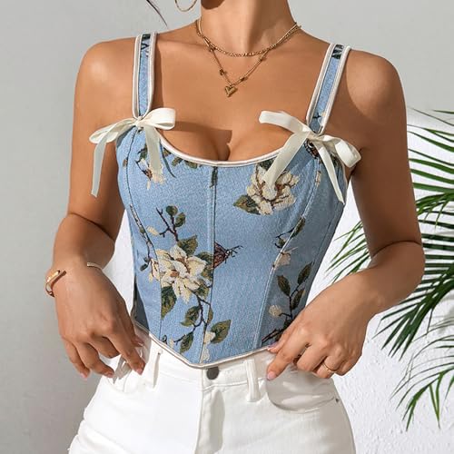 Soutien gorge corset sexy rétro floral enveloppé