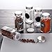 Spice Jars - Spice Containers - Spice Jar - 14 Square Glass Spice Bottles (4 oz) with 60 Chalkboard Labels, Chalk Marker, Stainless Steel Lid, Shaker Insert Tops, Funnel - Complete Organizer Set
