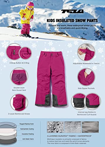 Tsla KKB71 Youth Winter Cargo Snow Pants, Waterproof Insulated Ski Pants thumb #3
