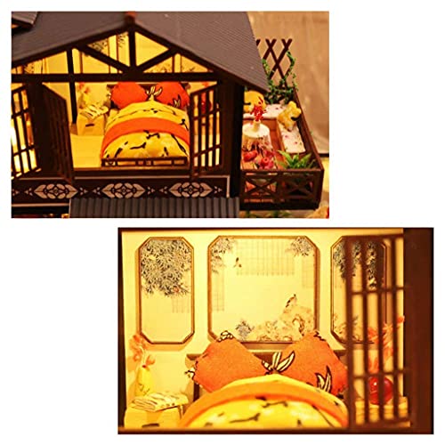 Handcraft Room Craft Kits, Mini-Holzminiatur-Puppenhaus 3D-Gewächshaus Mit Möbeln, DIY-Puppenhaus-Modellbausatz, Für… – Bild 3