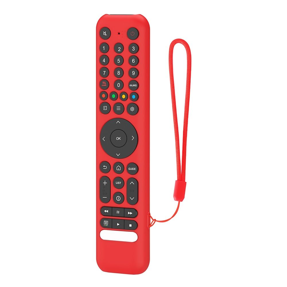 Funda de silicona para mando a distancia TCL RC716/RC833, antiarañazos, a prueba de golpes, para protección personalizada, 207 x 44 x 25 mm, incluye cordón
