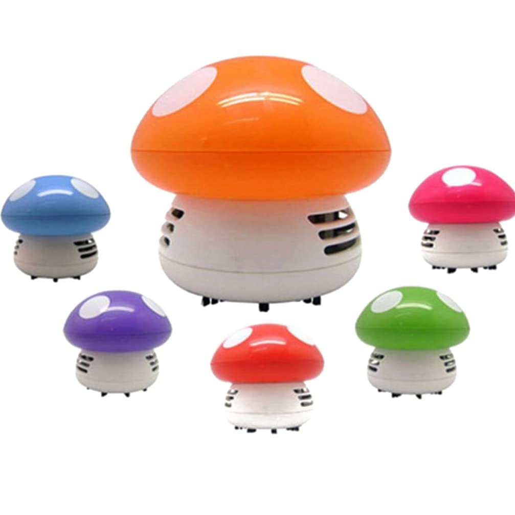 Mushroom Desktop Vacuum Cleaner Desktop Vacuum Cleaner Mini Mushroom Shaped Table Dust Vacuum Cleaner Portable Corner Vacuum Cleaner Tiny Cute Dust Sweeper Battery Operated Green