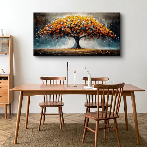 KELIYUAN Large Canvas Wall Art For Living Room Farmhouse Wall Decor For Bedroom Office Decorations Abstract Wall Paintings Tree Landscape Pictures Artwork Modern Home Decor Posters 20x40In