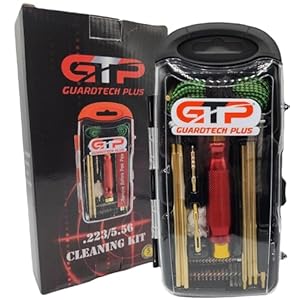 Gun Cleaning Kit .223/5.56- .223 Cleaning Kit & Rifle Cleaning Kit 5.56 – Complete Cleaning System with Brushes, Mop, Brass Jag, Bore Rope Cleaner, Rods & Patches,Molle Bag
