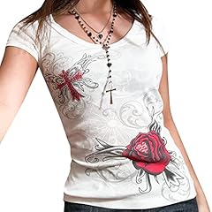G-white Red Rose Print