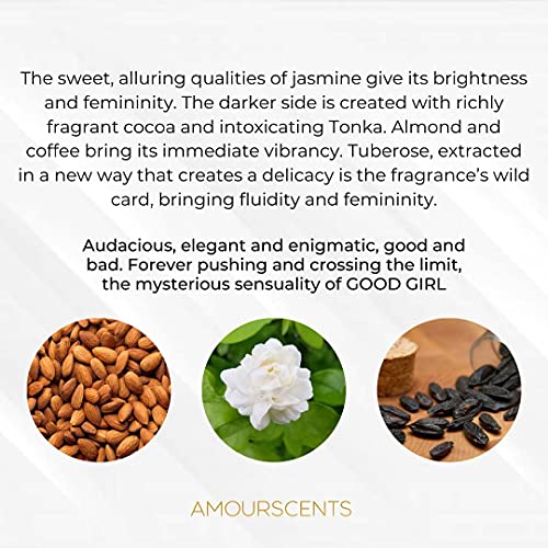 Amour Scents Good Girl - Inspired Alternative Perfumes, Extrait De Parfum for Women, Long Lasting Perfume Oil, Sophisticated Luxury Aroma - Pure Girl (100ml) - Image 3