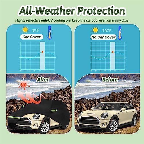 Image of Car Cover for 2014-2024 Mini Cooper Clubman /Countryman 4 Door, Waterproof All-Weather Protection Full Cooper Car Cover with Cotton