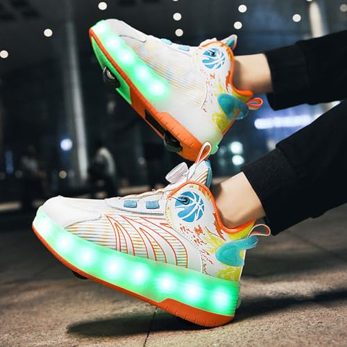 Kids Roller Skates Shoes Sneakers for Boys & Girls, 7 Colour, Automatic Retrectable Technical Skateboarding Skates for Sneakers for Girls Boys Novel Gift - 2 Roller4