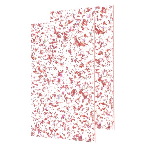 Feuille acrylique rose pailletée pour loisirs créatifs et décoration DIY