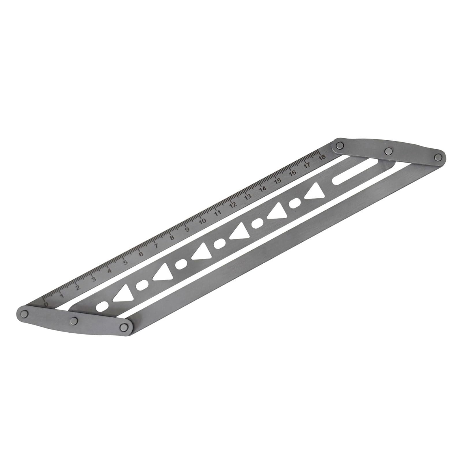 Gabarit de perforation pour ceinture en cuir - Outil de positionnement des trous en acier inoxydable - Règle avec marquage d'échelle - Guide de trou en acier inoxydable