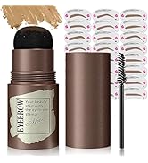 Eyebrow Stamp Stencil Kit - Long-Lasting Eye Brow Stencil Kits with Eyebrow Blush, Waterproof Bro...