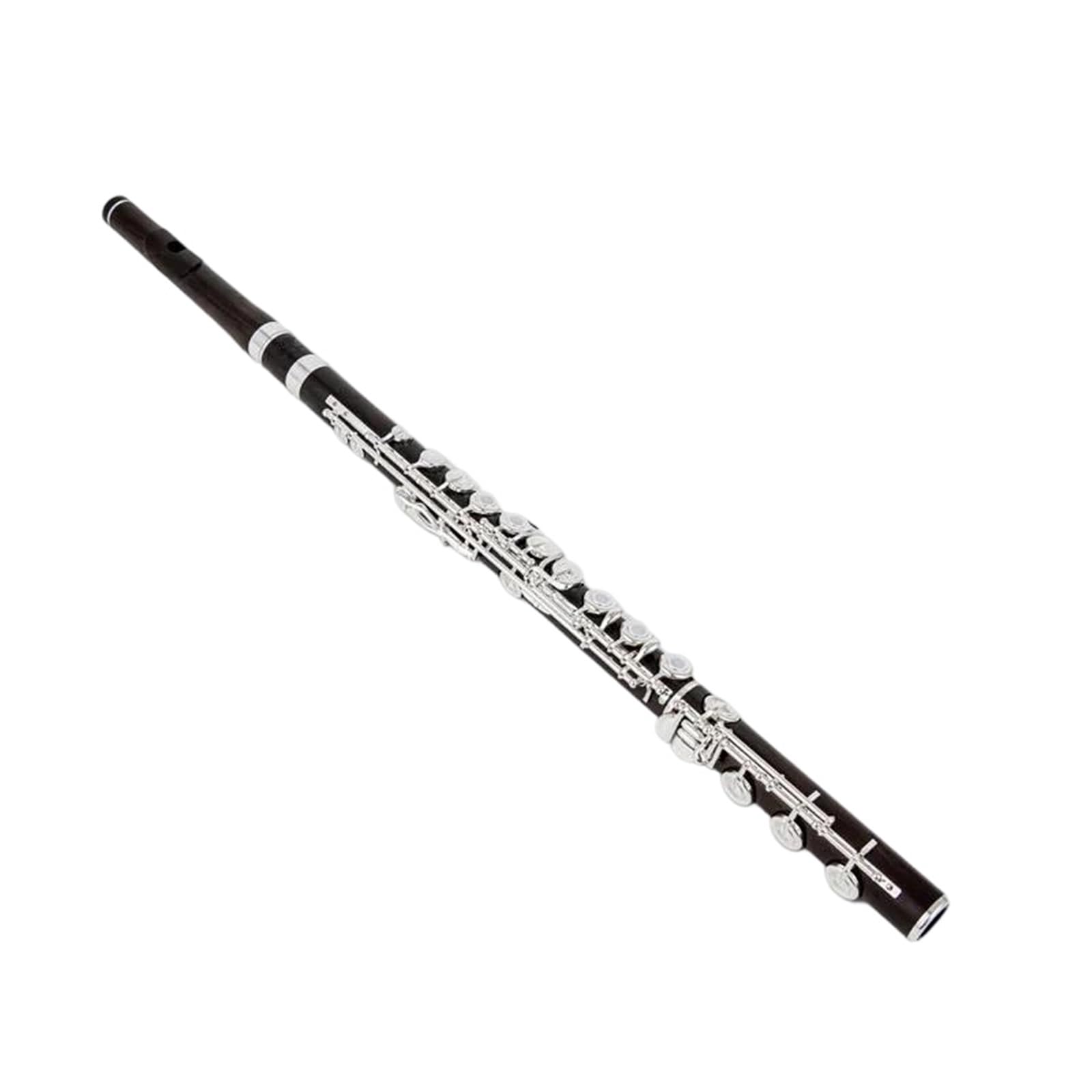 Flauto Traverso Flauto In Ebano A 17 Fori Con Foro Aperto Chiave E Placcata Argento Professionale