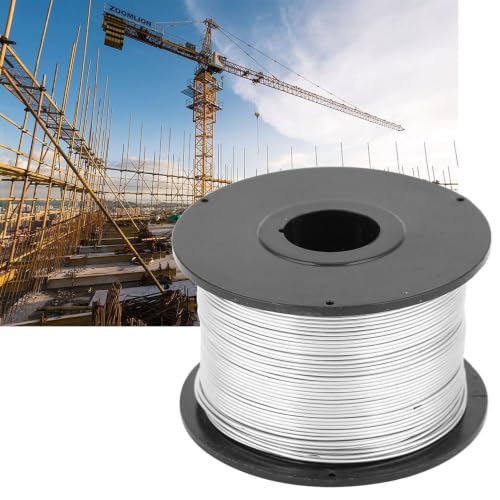 Hilo de atar de acero de bajo carbono flexible, 4 rollos de 110m cada uno y diámetro de hilo 0.8mm, reemplazo para equipo automático de atado de varillas miniatura 6