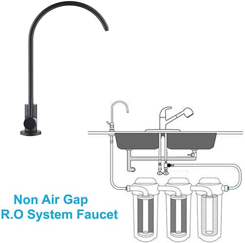 Miniatura 4 de Grifo de agua potable, grifo de bebidas de cocina en acero inoxidable 304, grifo de filtro de agua pura sin espacio de aire para fregadero, apto