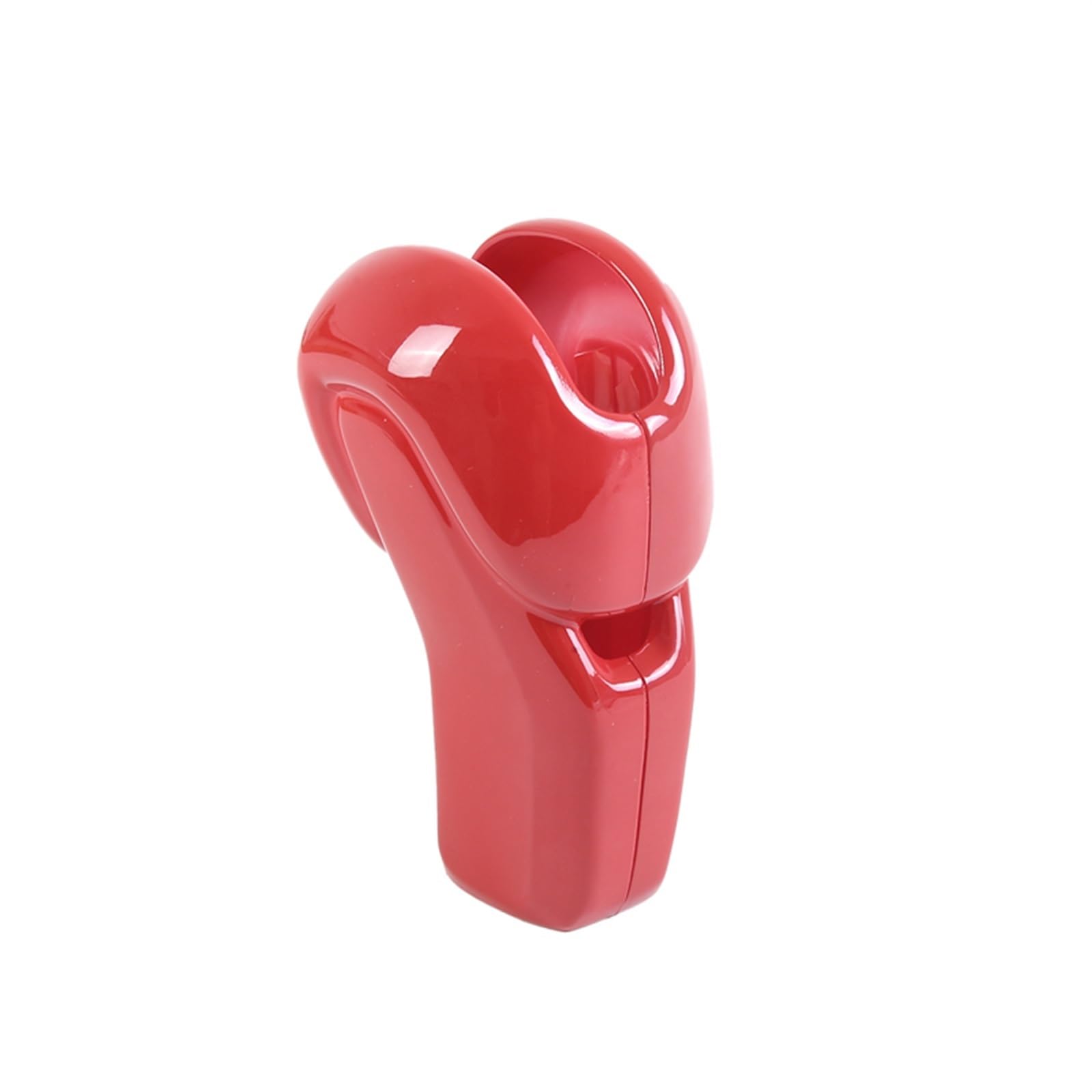 HRTSDNLC Automotive Components ABS Carbon Fiber Car Gear Head Shift Knob Handle Cover Trim Sticker for Porsche Macan 2022-2023(Red)