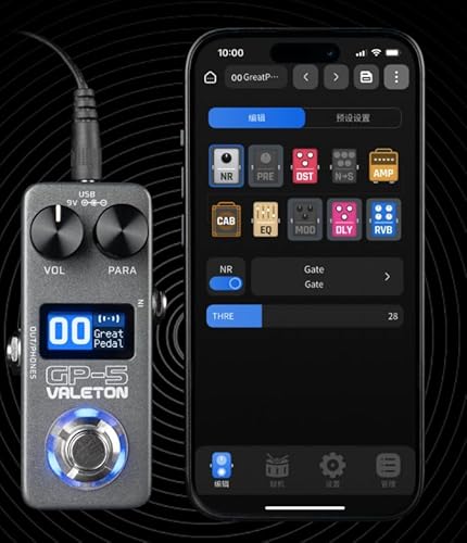 Valeton GP-5 - Superkompakter Multieffektprozessor/SnapTone & IR-Loader, 2-in/2-out USB Audio
