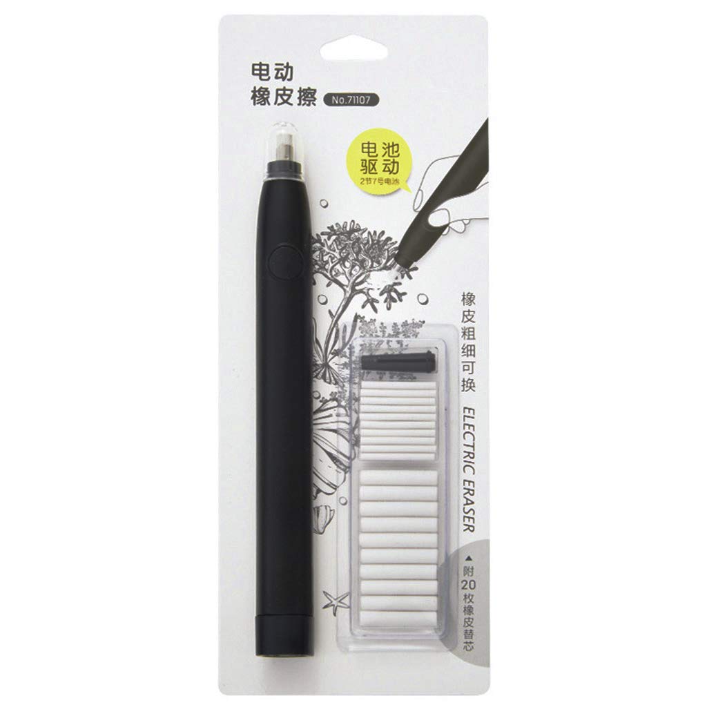 Double Ended Electric Eraser Pen Sketching Erasers with 20 Refills for Artist Drawing Sketching Drafting Tool