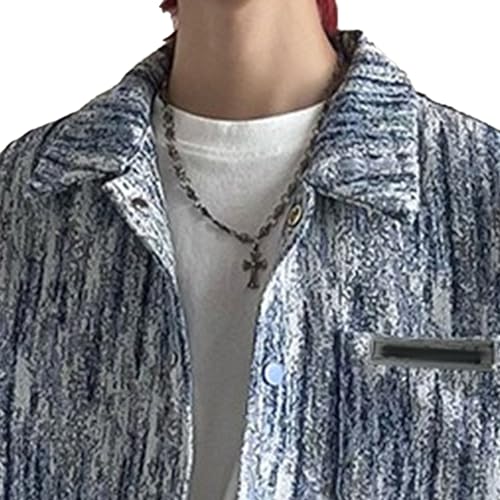 Chaqueta jean para hombre azul talla L miniatura 2
