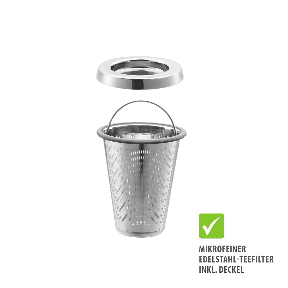 GEFU CHAVELLE Teekanne 1,2 l mit Stövchen – mundgeblasen, Borosilikatglas, Edelstahl-Teefilter, Gusseisen, spülmaschinengeeignet