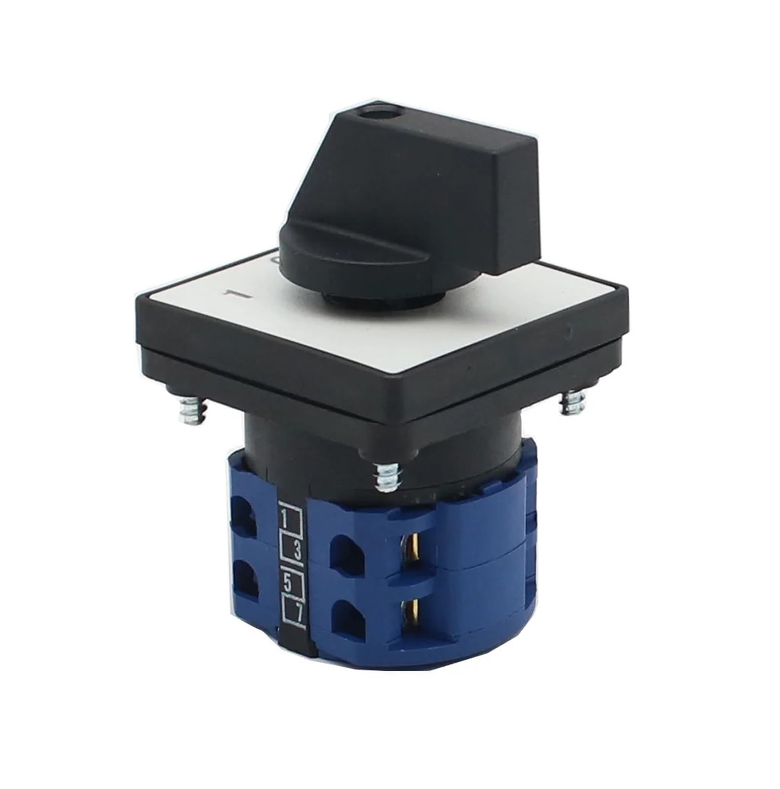 KLVN LW26-20 Series Electric 2/3/4 Position 8 Terminals Rotary Cam Changeover Switch with Screws Useful Tool 660V 20A (Color : MAN-OFF-AUTO, Size : 7P-28 Terminals)
