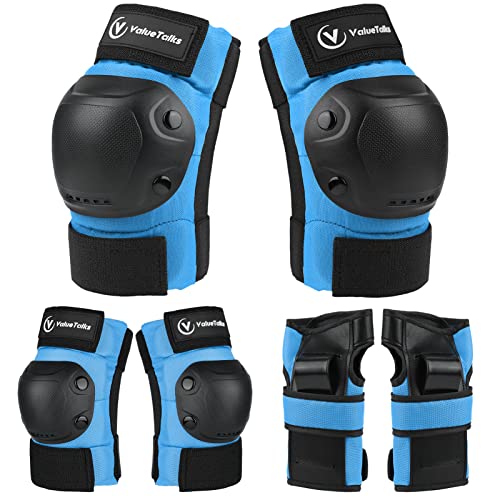 ValueTalks Protecciones Patines Niños Adolescentes, Set Rodilleras Coderas y Muñequeras para Bicicleta Monopatín Skate Ciclismo Escalada Scooter Cover