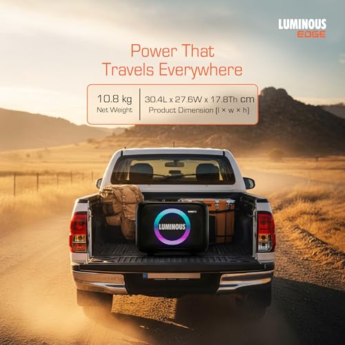Image of Luminous Edge Go Soundbox 1500 Portable Power Station | Built-In 90W Speaker, Woofer, 2 Wireless Mics, SOS Light, 8 Ports, 1120Wh LiFePO4 Battery 10 Yrs Life|1200W AC Output, 5Yrs Replacement Warranty
