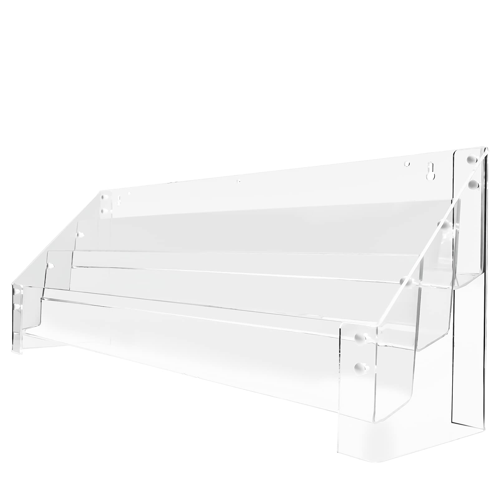 Display Stands Clear Greeting Card Rack With Slatwall Fixings - 3 Tiers - 300Mm / 420Mm / 600Mm Widths (Dsl+Ds3) (600Mm),