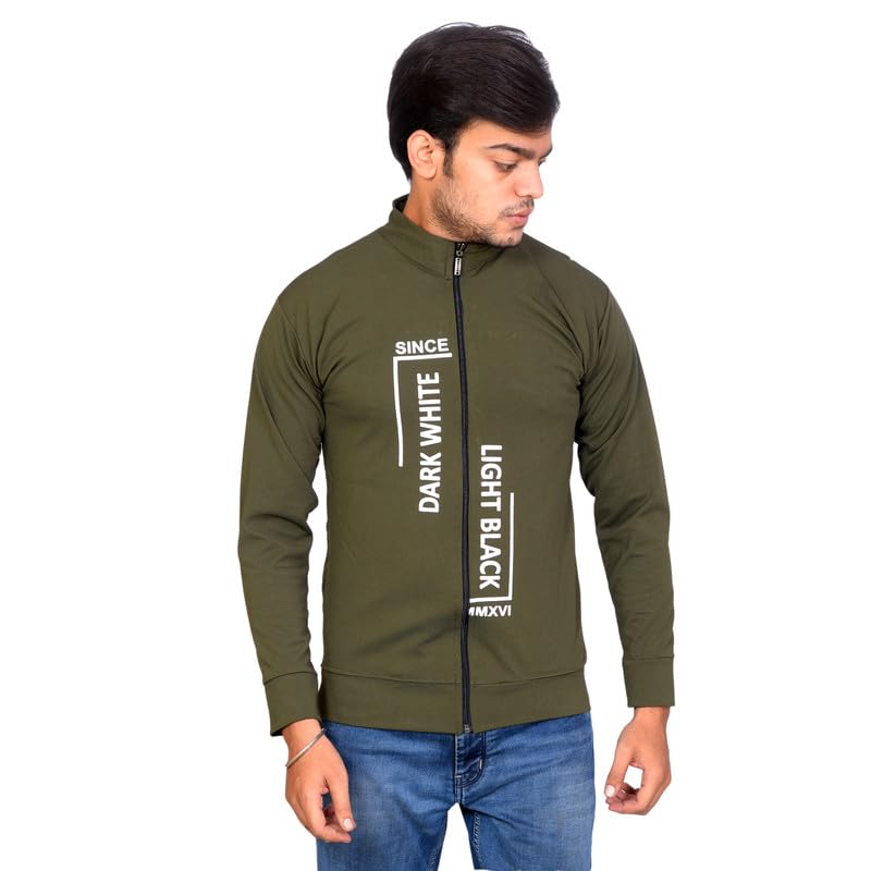 Rj Collection Hoodded Full Sleeve Sports Track Jacket For Men