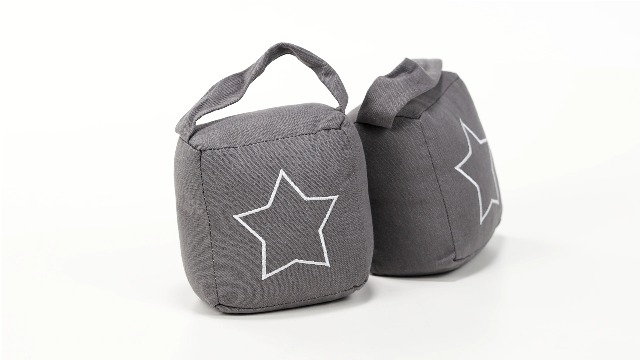 Fermaporta Decorativo Relaxdays Con Stella - Set Da 2 Blocca Porte Autoportante Grigio/Bianco - Foto 6