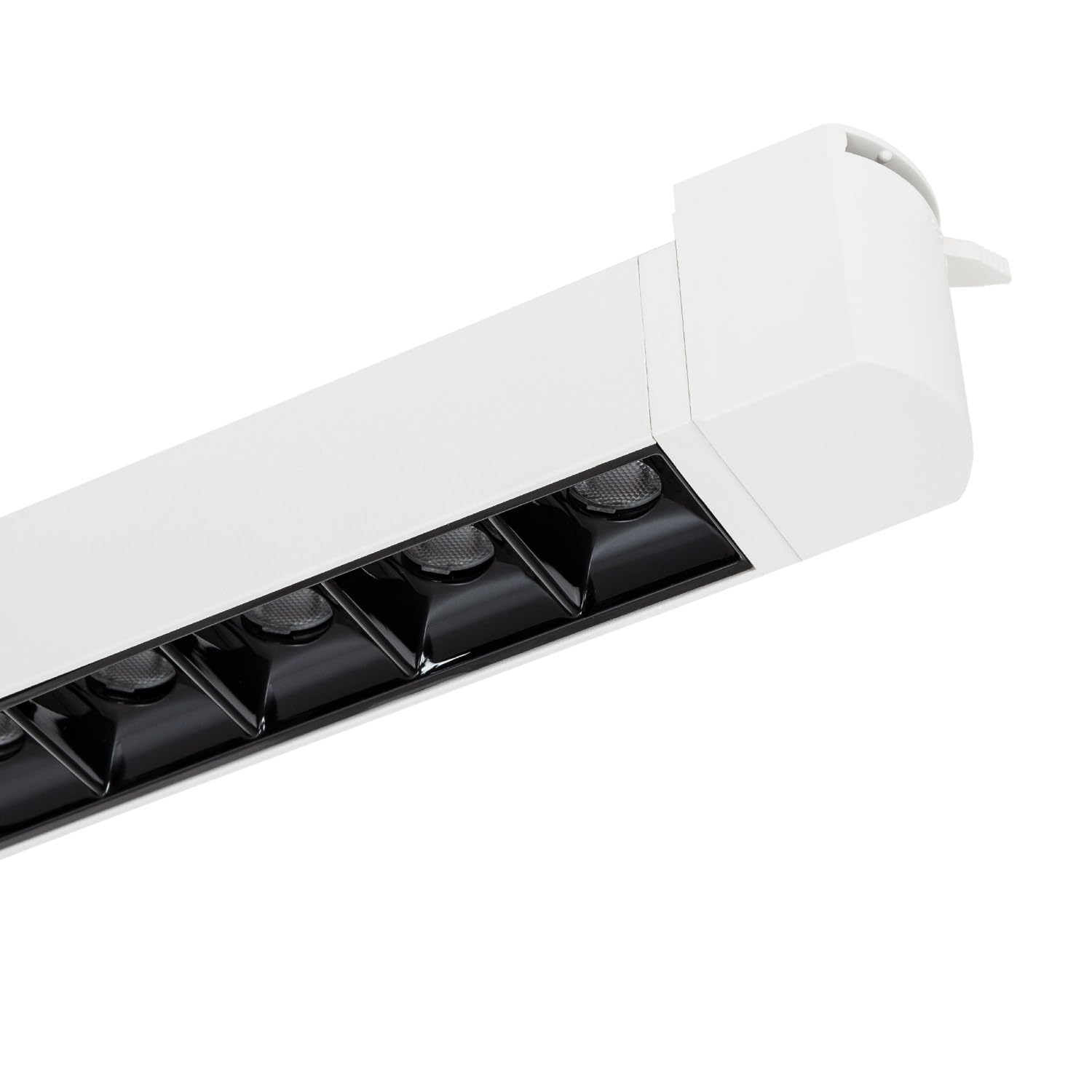LEDKIA LIGHTING - Foco Carril Lineal LED Trifásico | 15W UGR13 | CRI>90 | Ángulo de Apertura 36º | Rotación 180º | Para Tiendas y Oficinas; Blanco 4000K; Aluminio