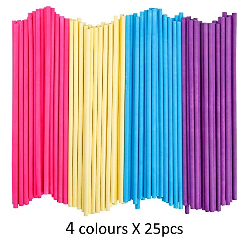Augshy 300 Pcs Cake Pop Making Tools,Include 100 Pack Cake Pop Sticks,100 Pack Cake Pop Bags And 100 Pack Gold Ties #TOP1