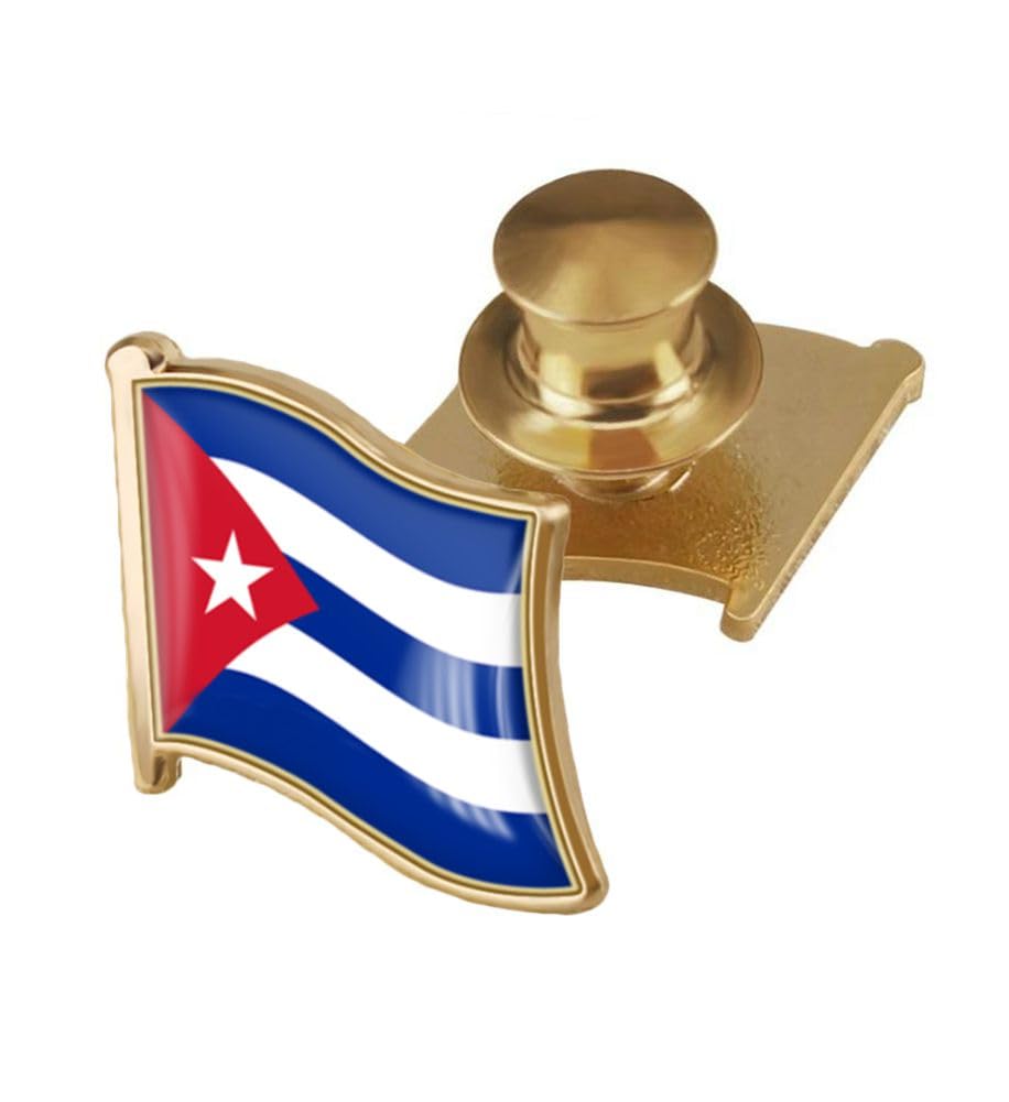 vmcoatdu Country Flag Backs Locking Pin Keepers Locking Clasp Pin Badge International Travel Brooch Metal Alloy Souvenir Pin 0.75x0.7 Inch Small Pin