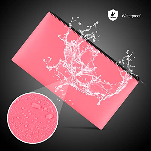 Image of 2 Pieces Money Bags with Zipper, 11x6.1 inch Money Pouch, Bank Bag, Cash Bag, Check Wallet, Cosmetics(peach)