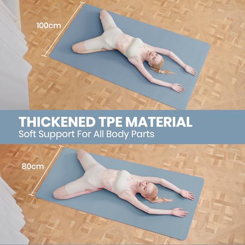 Good Nite Yoga Matte Groß Yogamatte XXL 190 x 100 x 0.6 cm Gymnastikmatte Sportmatte Rutschfest TPE Fitnessmatte Trainingsmatte Pilates Matte für Yoga Pilates Training Gym
