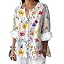 Elegant Floral Print Yellow Red18