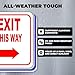 Exit This Way - Right Arrow Sign - Direction for Exit Sign, Aluminum Signs For Business - Bar Signage, Coffee Shop - Retail Store Signage - Indoor Outdoor Aluminum Signs - 8.5