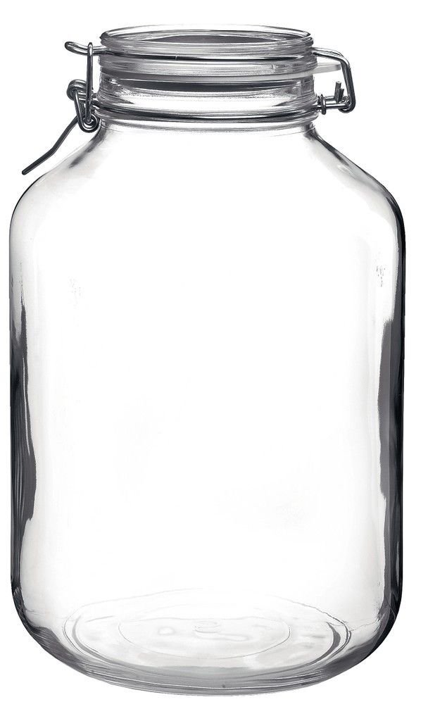 Bormioli Rocco Clamp Lid & Silicone Seal Kitchen Storage Jar with Air Tight Seal for Rice Pasta Pickling Food