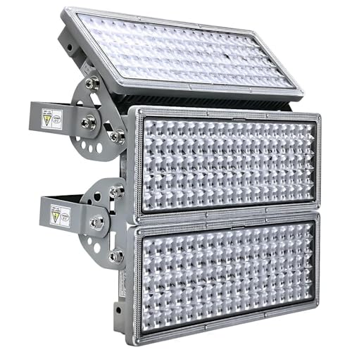 POWFUL LED Flutlicht 300W LED Strahler Flutlichtstrahler 6500K 30000LM Außenstrahler IP67 Wasserfest Flutlicht Außen mit Einstellbarem winkel für Sportplatz Garten
