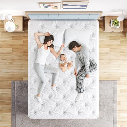 TeQsli Gel Federkernmatratze 90x200 cm Höhe 25 cm Gel Memory Schaum Taschenfederkernmatratze für Druckentlastung, Orthopädische & Ergonomische 9-Zonen Matratze H3, Öko-Tex & CertiPUR Zertifiziert