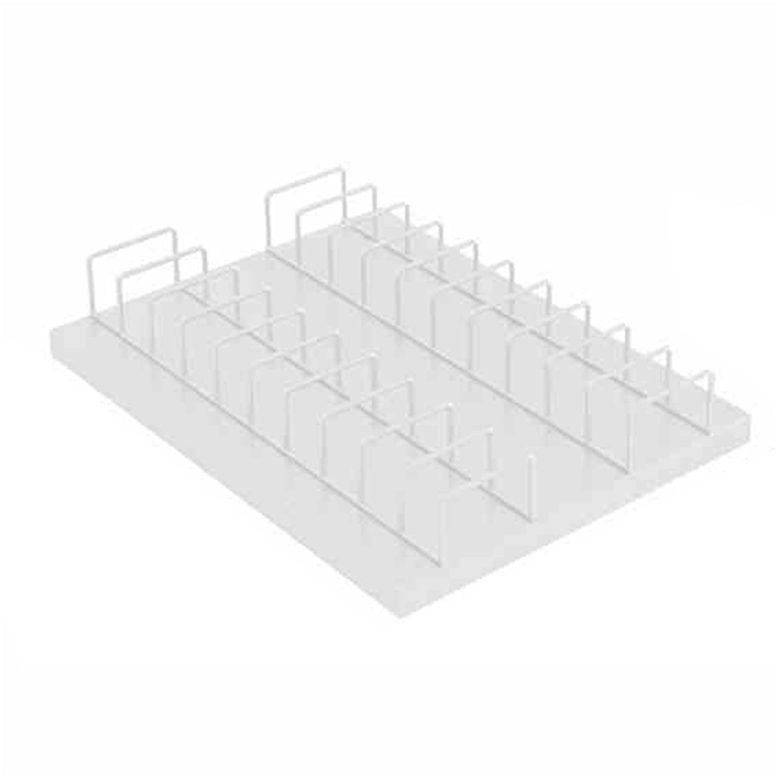 YNBSHGAA Tile Display Stand Rack for 20 Ceramic Samples, Freestanding Holder for Craft and Showroom Display,White