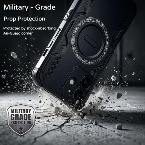 Image of ShieldTech Back Cover Case for Apple iPhone 17 | 360 Protection Mobile Phone Case Mag-Safe | Camera Protection | i Phone 17 Back Case | iPhone17 - Black TPU+PC