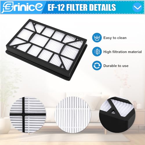 Filtros HEPA EF-12 de alta retención de partículas para Kenmore 81615 y modelo BC4026 3
