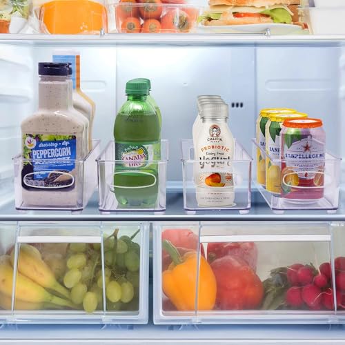 Image of INKULTURE Acrylic Fridge Organiser | Fridge Storage Boxes | Refrigerator Storage Containers | Pack Of 02 | For Vegetable, Fruits Etc | Size-10 inchX 4 inch X 3.0 inch, Transparent