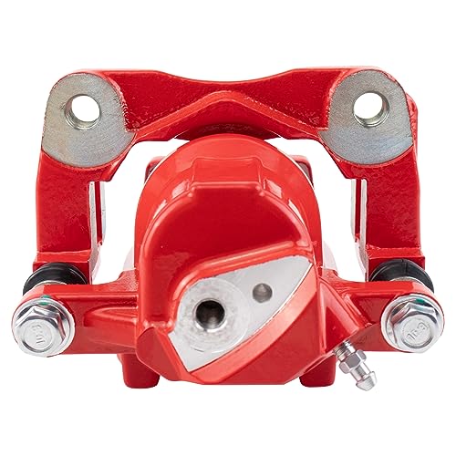 Image of TRQ Rear Right Brake Caliper w /Bracket Performance Red Passenger Side | For 2012-2018 Toyota RAV4