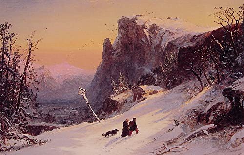 Déco montagne élégante : affiches sur toile Hiver en Suisse 58x90cm