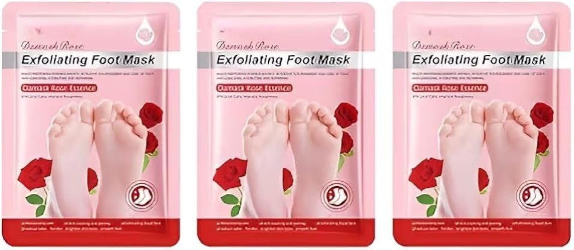 1 Pair Rose Foot Peeling Mask for Dead Skin Removal