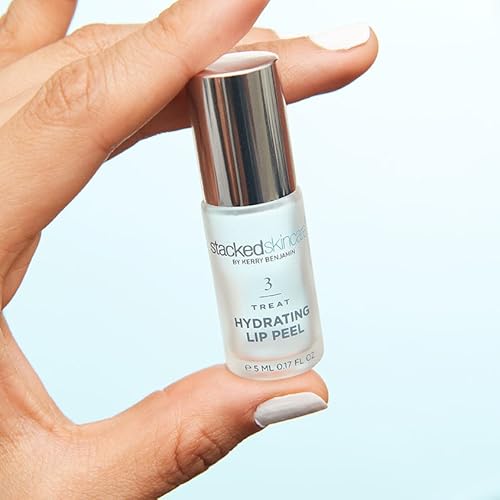 Stackedskincare | Hydrating Lip Peel, Lip Exfoliator For Chapped Lips, Exfoliator With Glycolic Acid, Enhance, Soften, And Smooth Dry Lips, Vegan, 0.17 Fl Oz #TOP1
