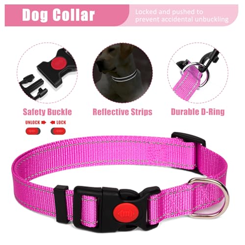 YXFDOYT No-Pull Dog Harness & Leash Set with Accessories (Pink, M) — view 5